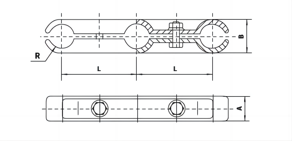 Distanční podložky pro třísvazkový vodič typu MRJ3